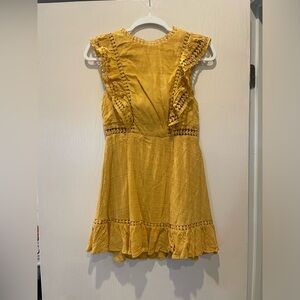 Selfie Leslie dress, Mustard yellow, size small